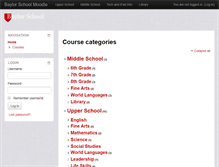 Tablet Screenshot of moodle.baylorschool.org